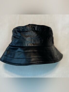Vintage Winner New York Genuine Leather Bucket Hat USA